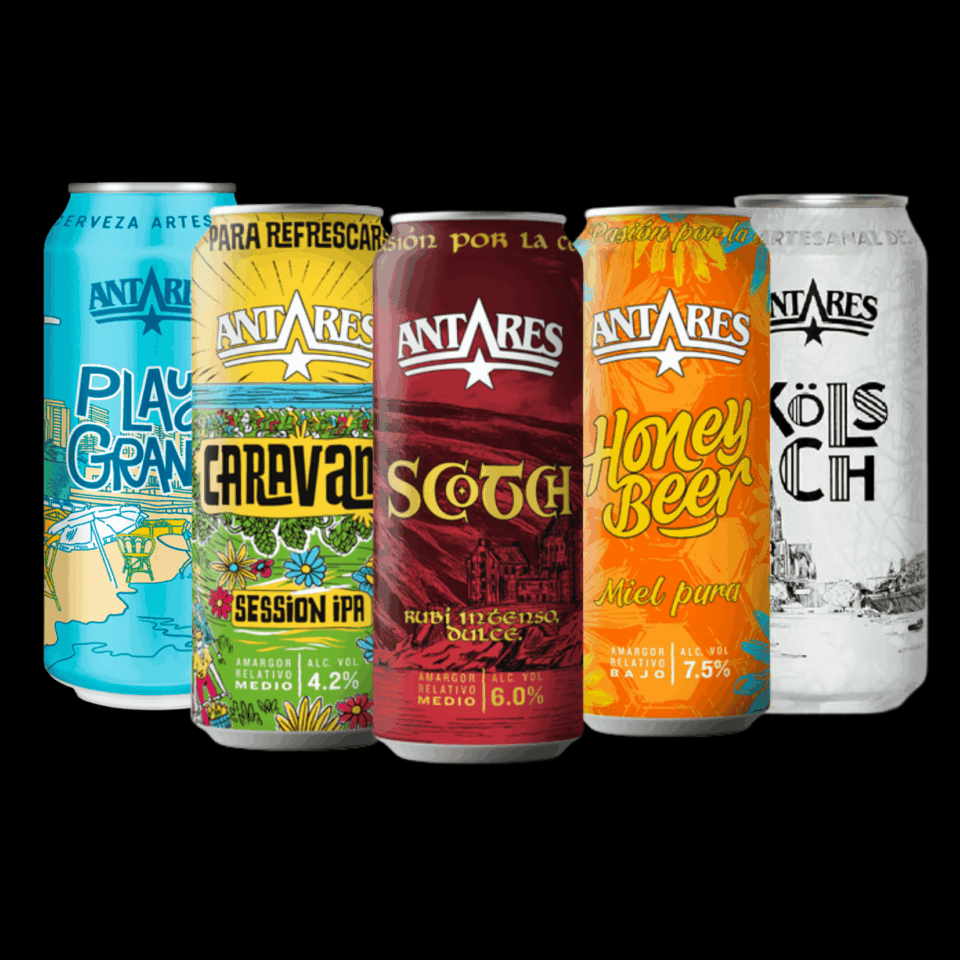 Cerveza artesanal Antares en lata